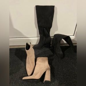 Fashion nova heels tan and black both size 6 and both for $30